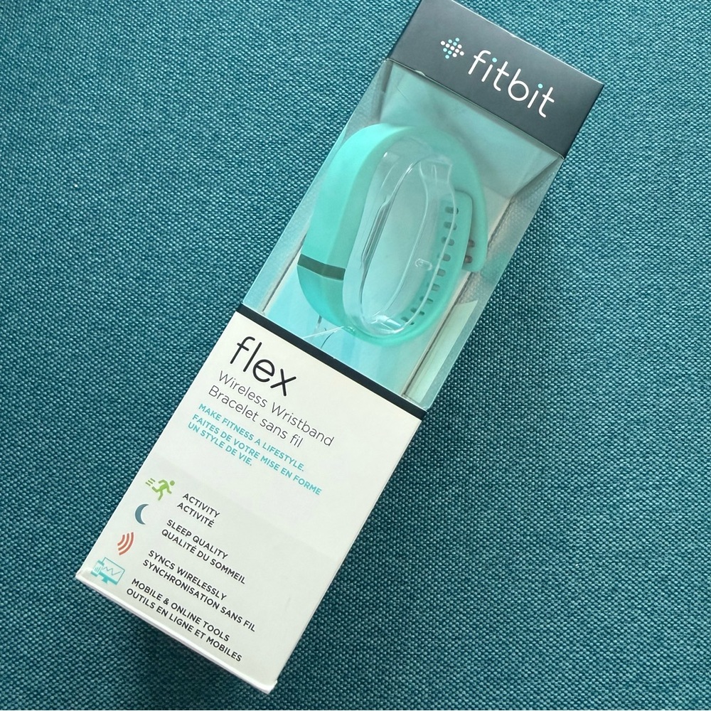 Teal Fitbit Flex Tracker with Teal Silicone Wristband